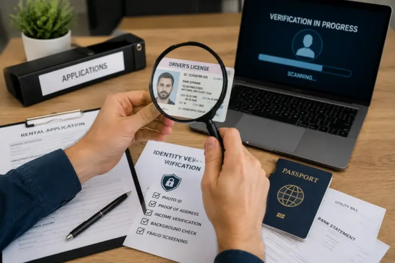 Identify verification security documents in tenant screening