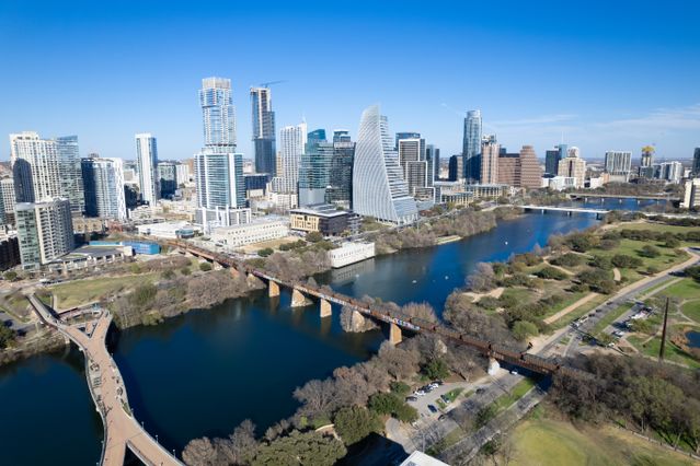 Aerial view of Austin, Texas