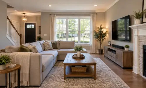 A Well Put Together Rental Property Living Room In Katy Texas